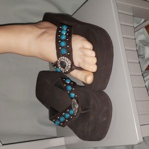 Yellow Box slide sandals